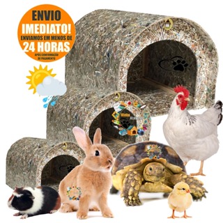 Casinha Ecológica Reciclavel Grande Toca Pequena Casa Para Tartaruga Pato Jabuti Galinha Porco Porquinho India Chichila em Oferta na Shopee