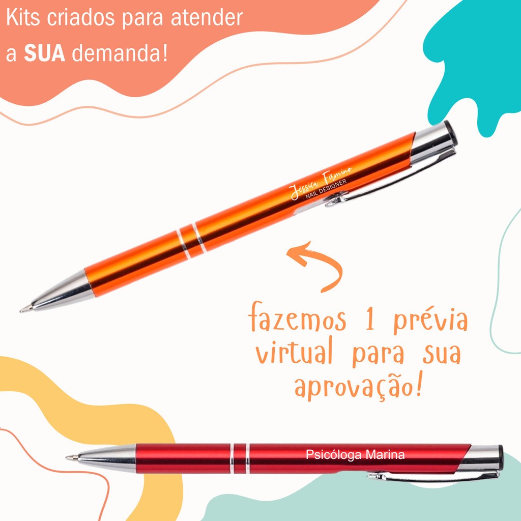 100 Caneta Canetas Metal Personalizadas A Laser c/ seu nome ou marca, PROMOÇÃO, OFERTA DO DIA!