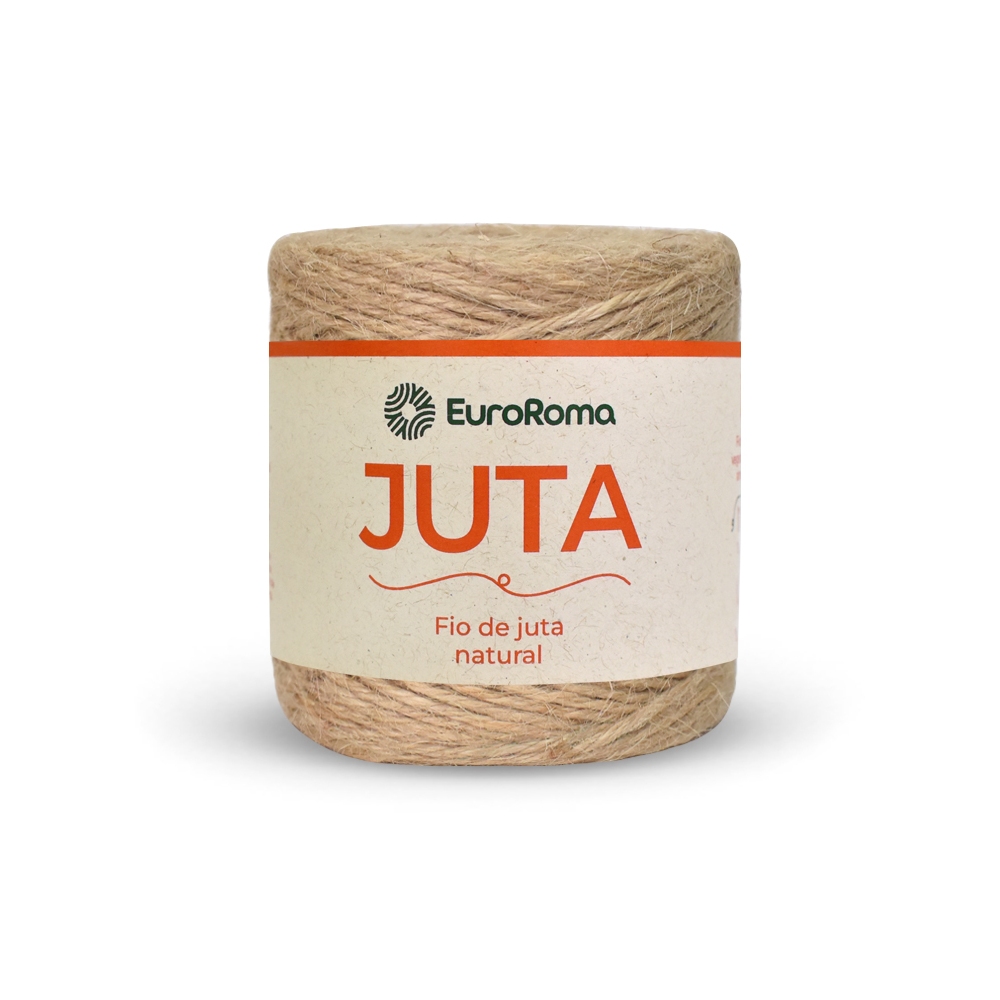 EUROROMA JUTA - 125 METROS - NATURAL - TEX 1554 - NATURAL BRILHO - 77 METROS