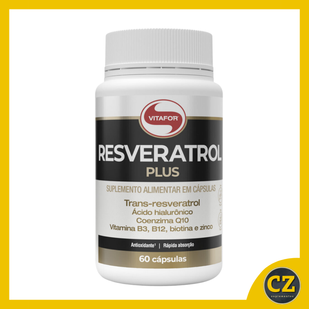 Resveratrol Plus 165mg (60 Cápsulas) - Vitafor em Oferta na Shopee