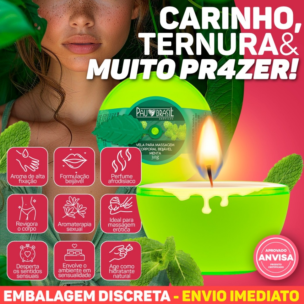 VELA COMESTÍVEL BEIJÁVEL PARA SENSUAL MASSAGEM QUENTE em Oferta na Shopee
