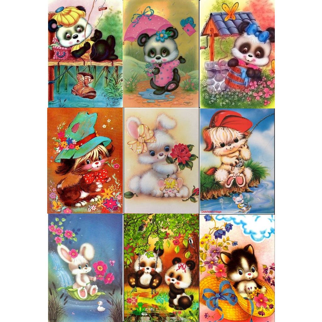 Papel De Carta Estilo Antigo Fofo Impressão de Alta Qualidade Kit 9 Unidades  Variadas em Oferta na Shopee