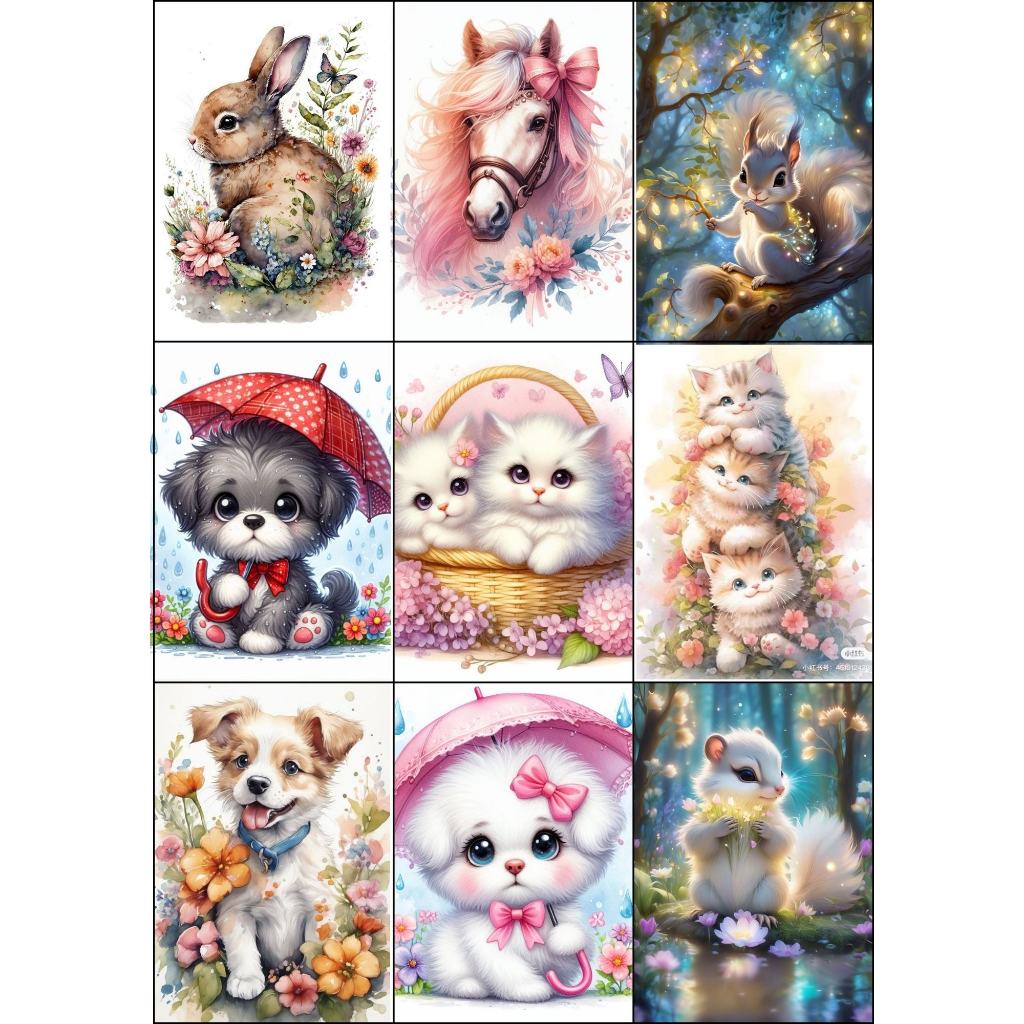 Papel De Carta Estilo Antigo Impresso de Alta Qualidade Kit 16 Unidades Animais Variadas em Oferta na Shopee