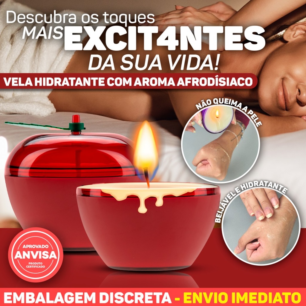 VELA BEIJÁVEL PARA SENSUAL MASSAGEM QUENTE