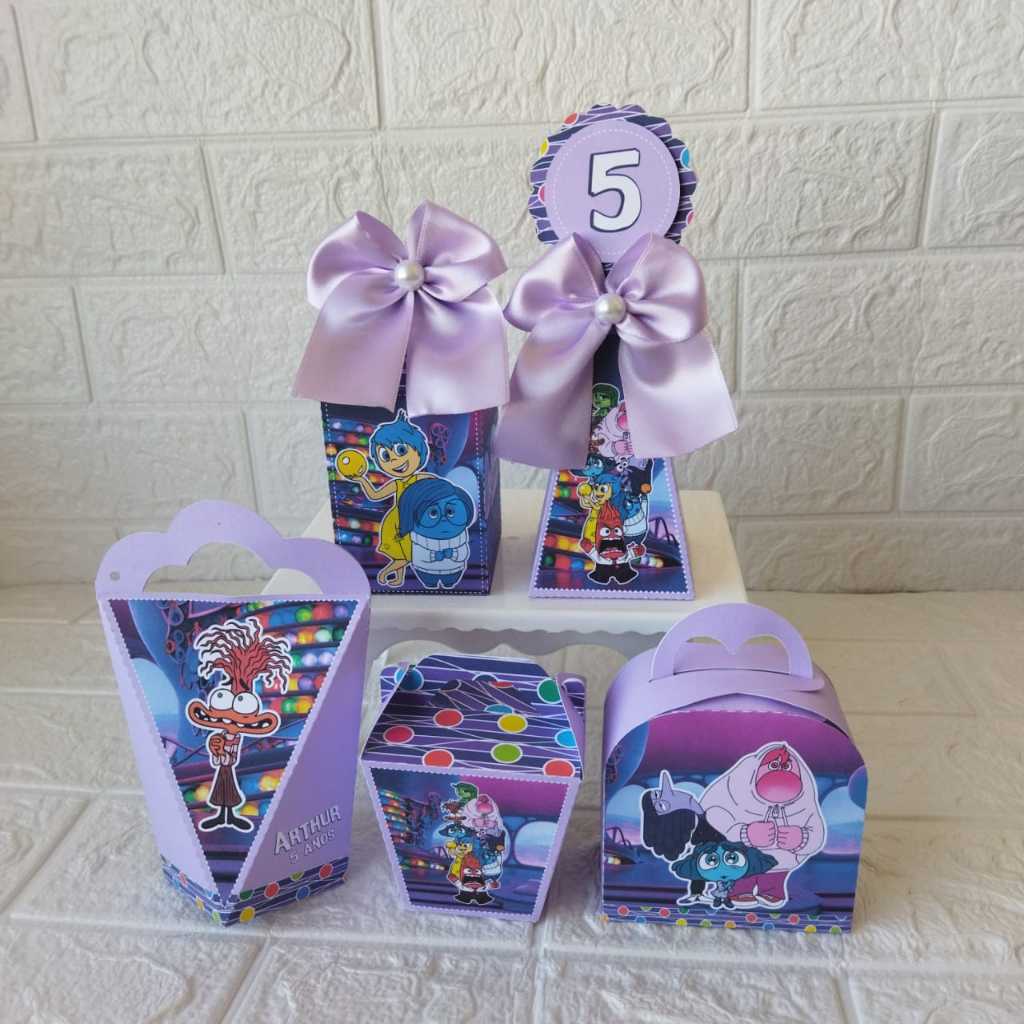 Kit Personalizado Lembrancinhas Caixinhas Aniversário Divertidamente - Pegue e monte