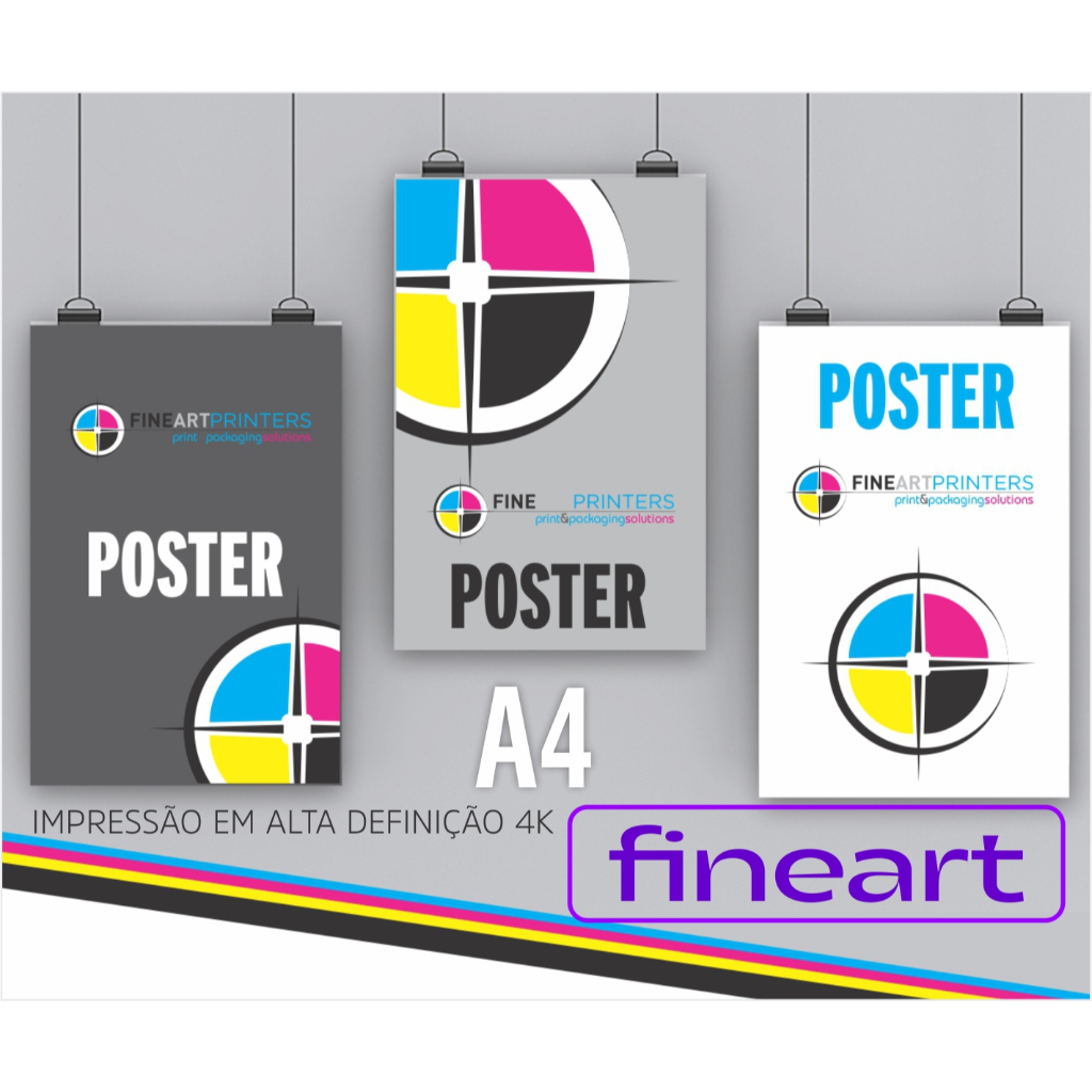 Poster A4 Fineart Papel Fotográfico Adesivo Vinil Prova dágua Quadro Rock Cinema Anime Personalizado