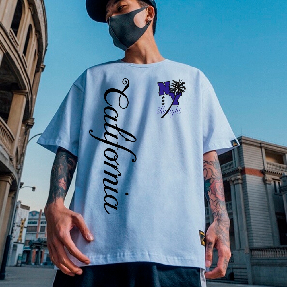 Camiseta Oversized Unissex Moda California Estilosa Premium Streetwear Confortavel Verao