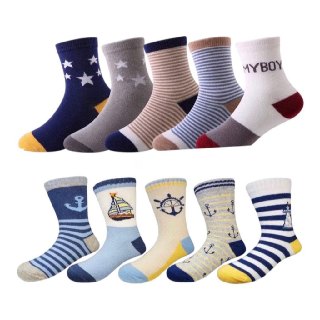 Meia Infantil Menino Cano Longo | Não Aperta | Kit 3–24 Pares em Oferta na Shopee