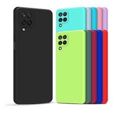 Kit 2X1 Samsung Galaxy A12 / M12- Capa Silicone Aveludada Colorida + Película Frontal em Ceramica 9D