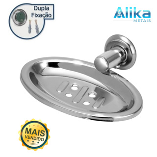 saboneteira stander porta sabonete parede aço inox aluminio em Oferta na Shopee
