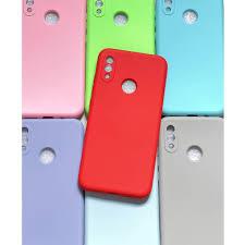 Kit 2X1 Xiaomi Redmi Note 7 - Capa Silicone Aveludada Colorida + Película Frontal em Ceramica 9D