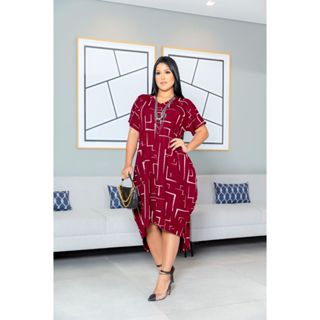 Vestido Plus Size Feminino Tamanho Grande Moda Evangélica em Oferta na Shopee