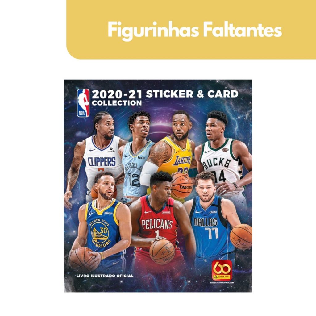 Figurinhas Faltantes NBA 2020/2021 Panini - Envie sua Lista antes de comprar