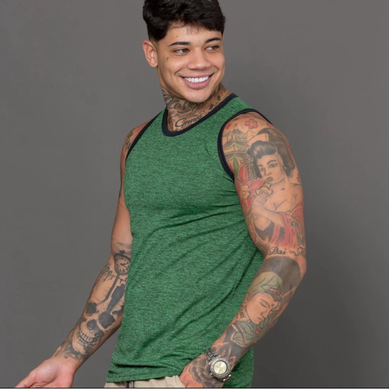 Kit 3 Camisetas Regatas Masculina Lisa Básica Academia Dry Fit