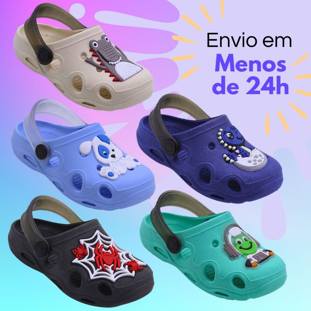 Babuche Menino Papete Infantil Babuche Sandália Menino Confortável Leve Antiderrapante Chinelo
