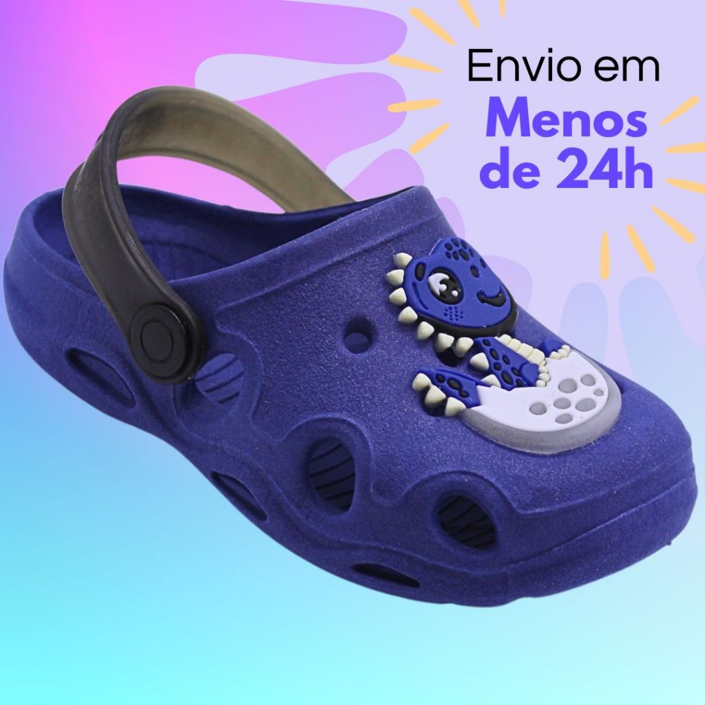 Papete Infantil Babuche Sandália Menino Confortável Chinelo Antiderrapante Delicado Aplique Divertido Azul Marinho