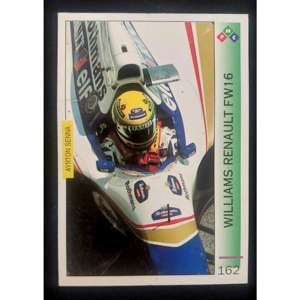 01 card importado Ayrton Senna 1994 PMC #162 Williams Renault Imola F1
