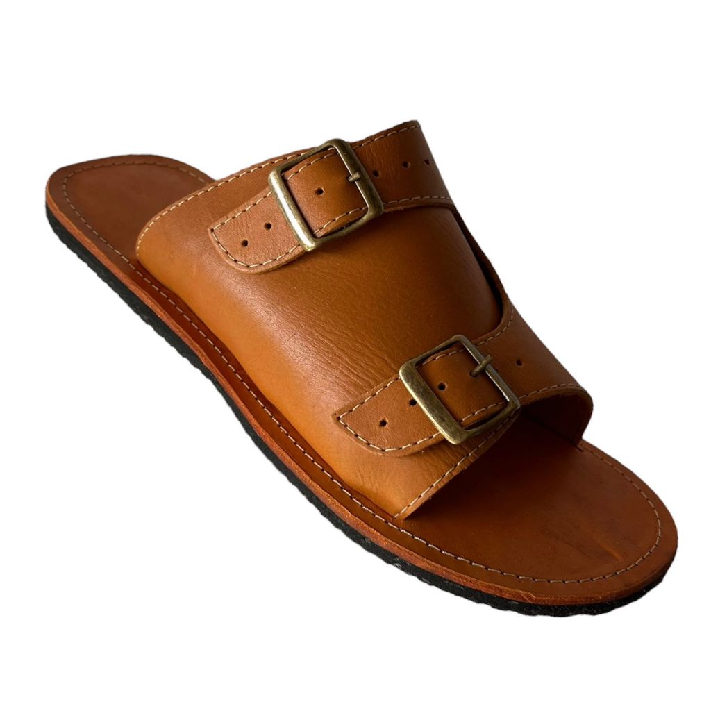 Sandália Ajuste Fivelas Artesanal Papete Couro Unissex Birken Conforto Durabilidade casual boho