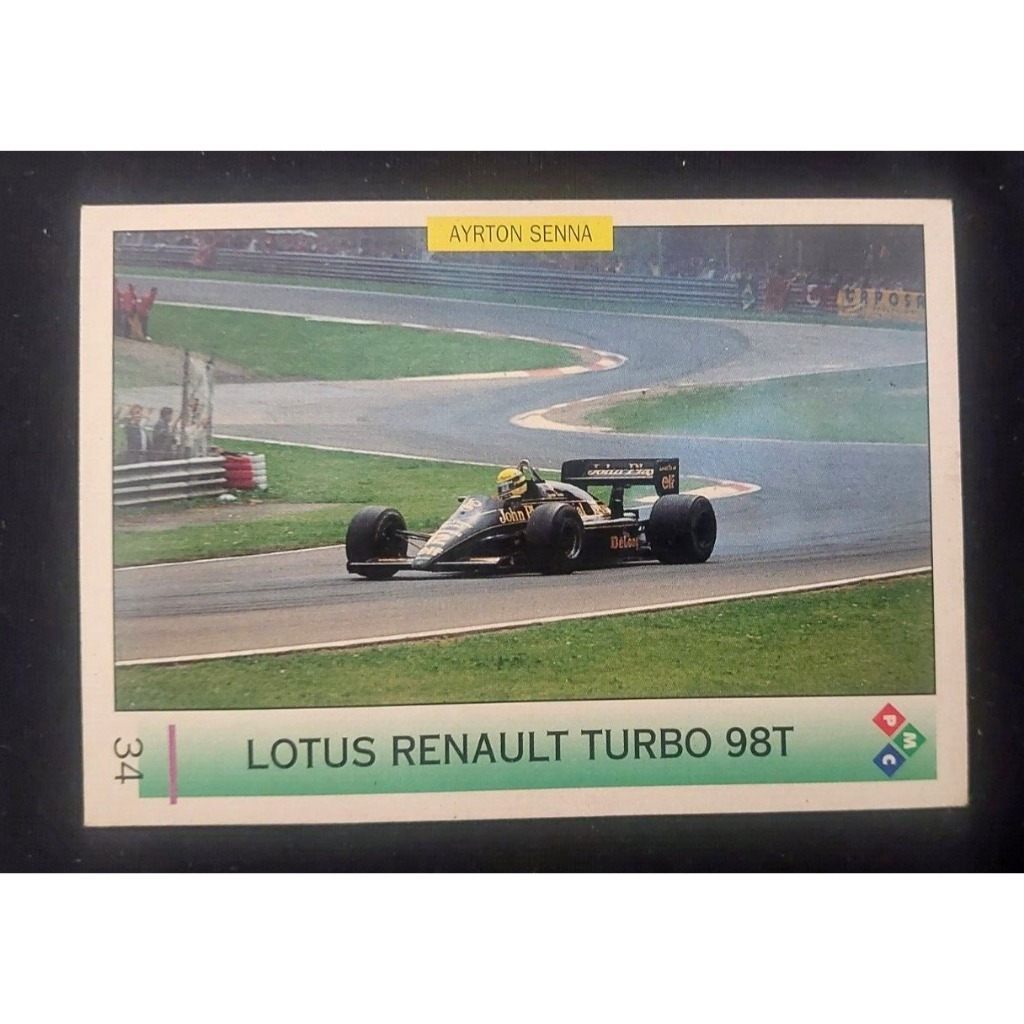 01 card importado Ayrton Senna 1994 PMC #34 Lotus Renault Turbo 98T Imola San Marino