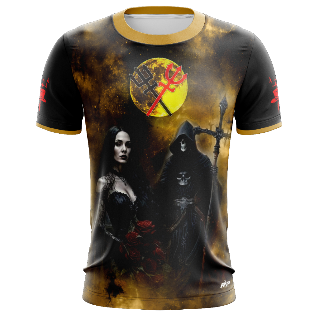 RPStyllus Maria Padilha das almas e Exu caveira camiseta religiosa Umbanda e candomblé