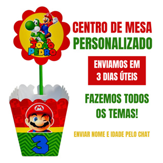 Kit Centro de Mesa para aniversário | Vários Temas em Oferta na Shopee