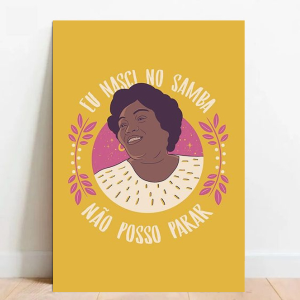 Quadro Placa Decorativo Samba raiz Pagode Dona Ivone Lara MPB Poster 01