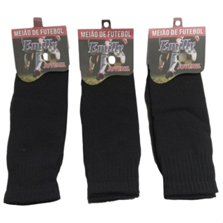 Kit 3 Pares Meião de Futebol Infantil Liso em Oferta na Shopee