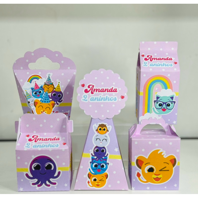 Personalizados bolofofos (PEGUE E MONTE) - kit festa - lembrancinha - aniversario - caixinhas personalizadas