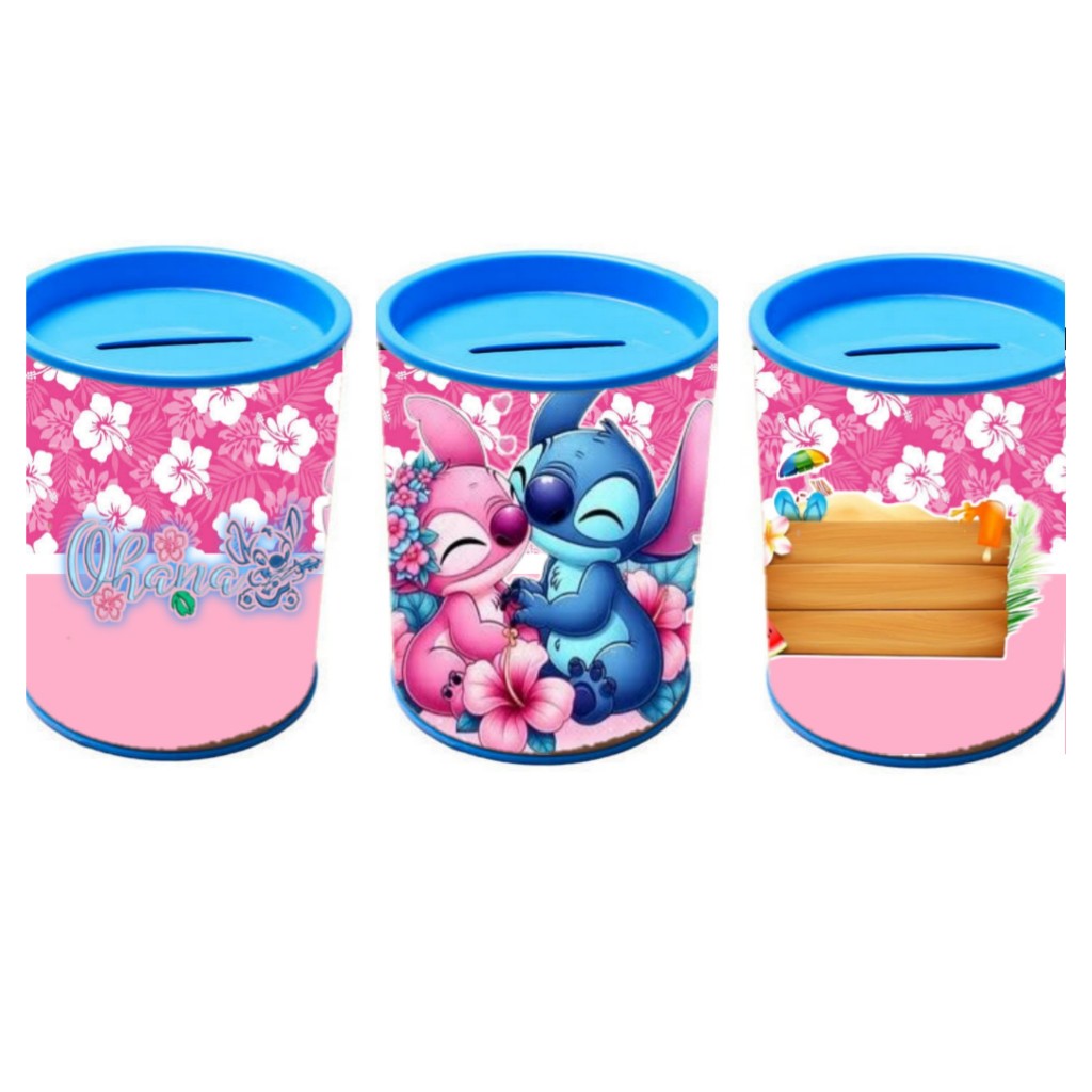 kit 10/20/30 cofrinhos personalizados lembrancinha de aniversário tema STITCH E ANGEL