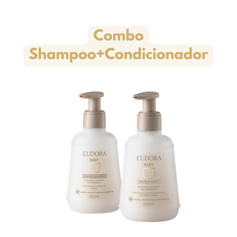 Combo Eudora Baby: Shampoo 200ml + Condicionador 200ml