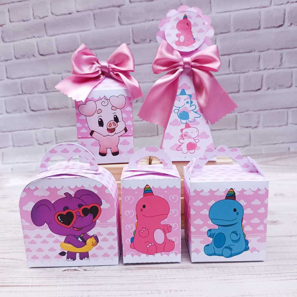 Kit Personalizados Baby Tube Rosa Menina - Turma Tube  Lembrancinha para Festa - PEGUE E MONTE