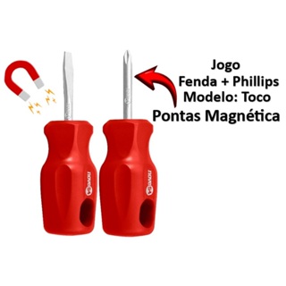 Jogo de Chave Toco Phillips/Fenda 3/16" x 1.1/2" com Ponta Magnética - Nove54 em Oferta na Shopee