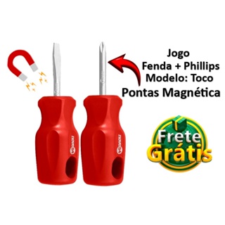 Kit Chave Toco Phillips/Fenda 3/16" x 1.1/2" com Ponta Magnética - Nove54 em Oferta na Shopee