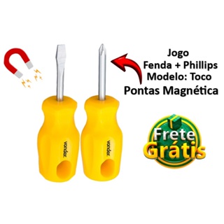Kit Chave Toco Phillips/Fenda 3/16" x 1.1/2" com Ponta Magnética - Vonder em Oferta na Shopee