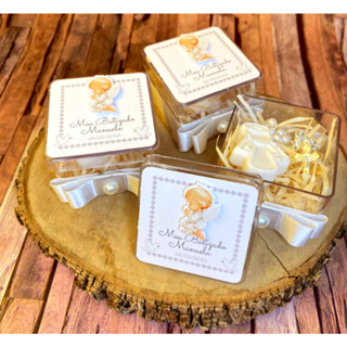 Lembrança Batizado caixinha com sabonete e terço batismo personalizado em Oferta na Shopee