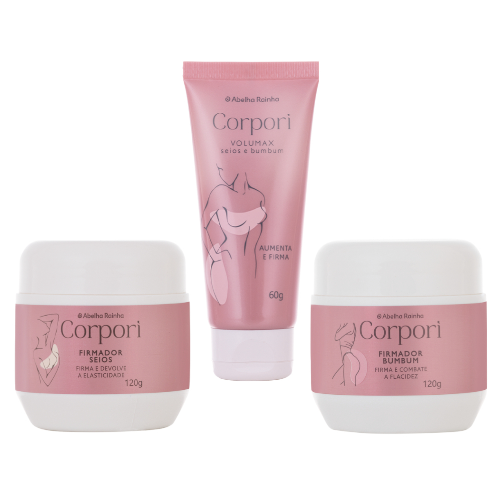 Kit Volume e Firmeza Para Seios e Bumbum 3 Produtos Corpori em Oferta na Shopee