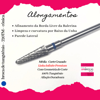 BABY FLEX - Broca de Tungstênio - Cônica Estreita - Azul (720TM) em Oferta na Shopee