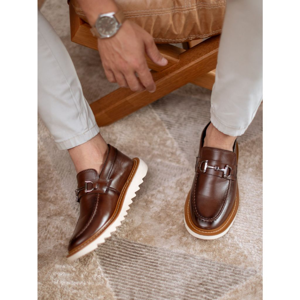 Mocassim Masculino Tratorado Bridão Dublin Conforto Elegância Sapato Casual social Moderno Festa