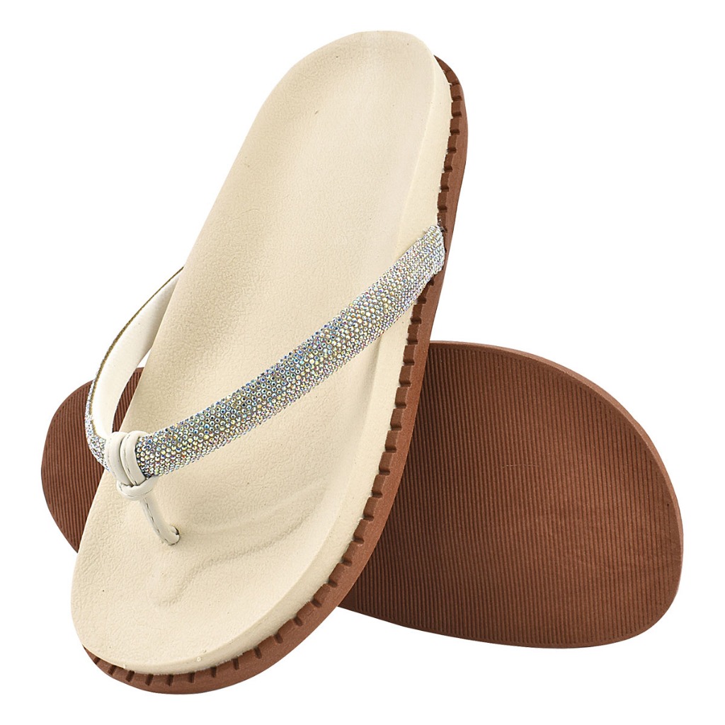 Chinelo Feminino com Strass Original Confortável Elegante Casual Brilho Leve Verão Versátil Moderno Rasteirinha Feminina