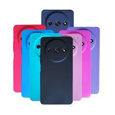 Kit 2X1 Xiaomi Redmi A3 - Capa Silicone Aveludada Colorida + Película Frontal em Ceramica 9D