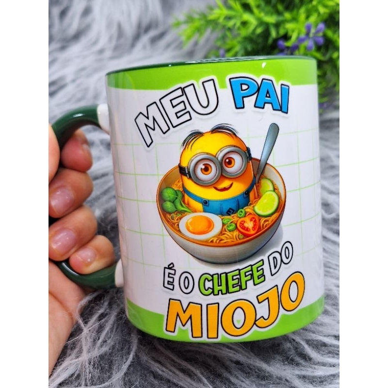 Caneca - Minions - Meu pai é o chefe do miojo