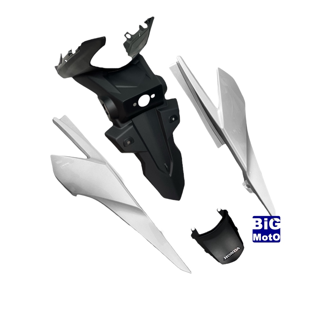 Rabeta traseira CG Titan 160 2022/2023/2024 Prata Metálico Force + Paralama de placa Titan 160 2016/2024