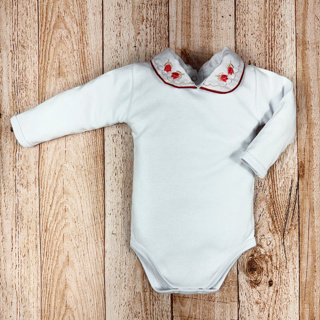 Body Bebe Menina Recem Nascido Gola Bordada em Oferta na Shopee