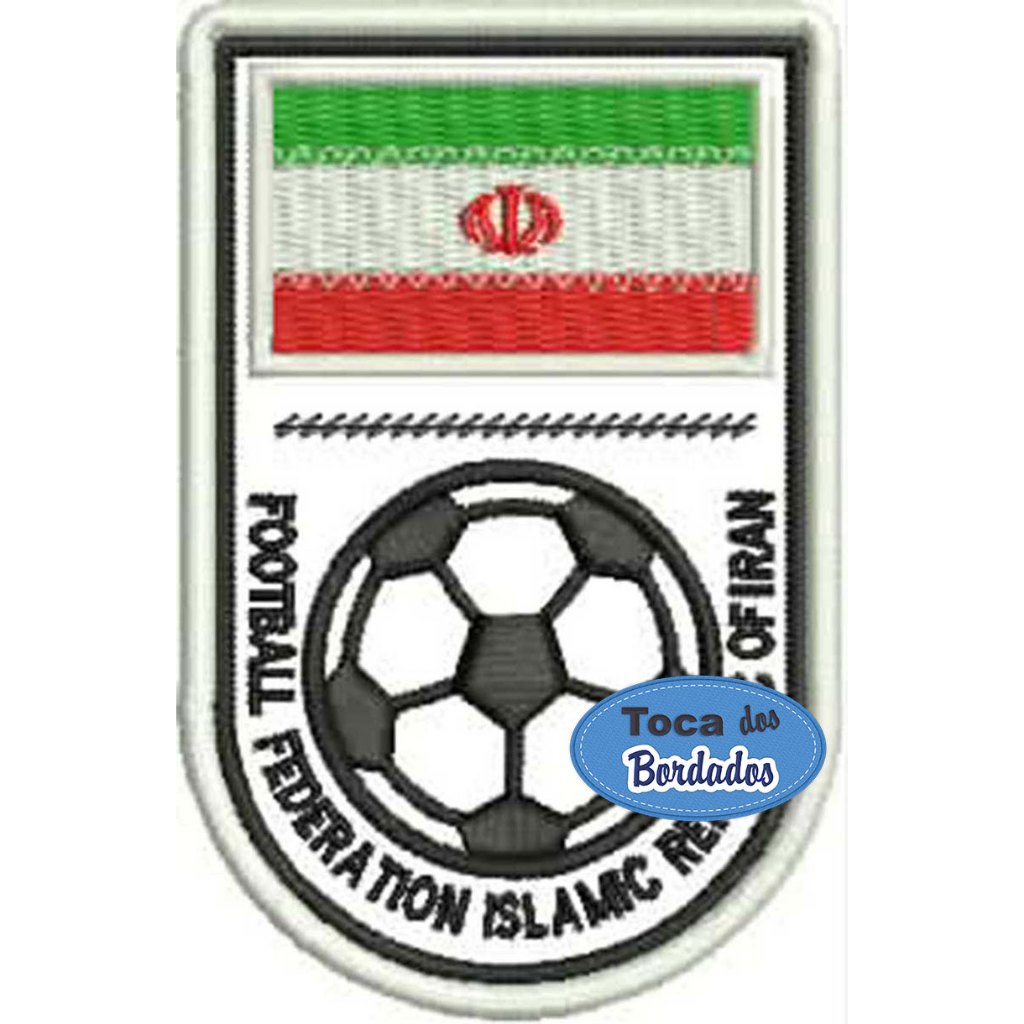 Patch Bordado Seleção Futebol Ira 9x6cm Cód.5381