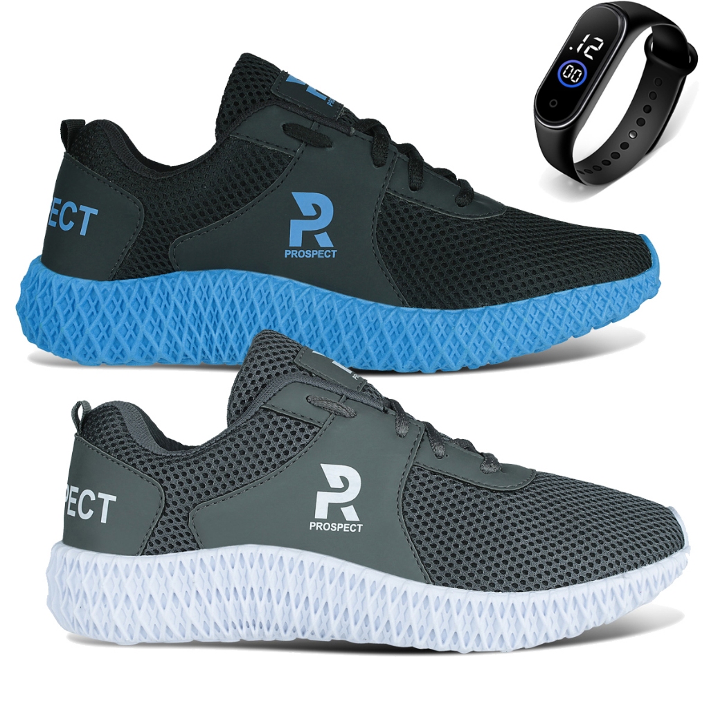 Kit 2 Tênis Masculino Prospect Fly Oferta Barato Mais Vendido + Relógio LojaMarch