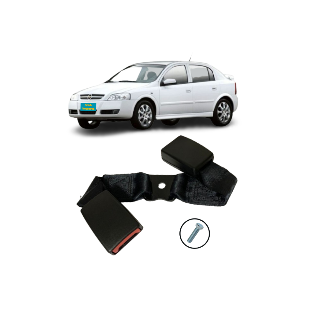 Fecho Fêmea Haste Dupla Em Fita Pano Traseiro 25 mm Cinto De Segurança Chevrolet Astra