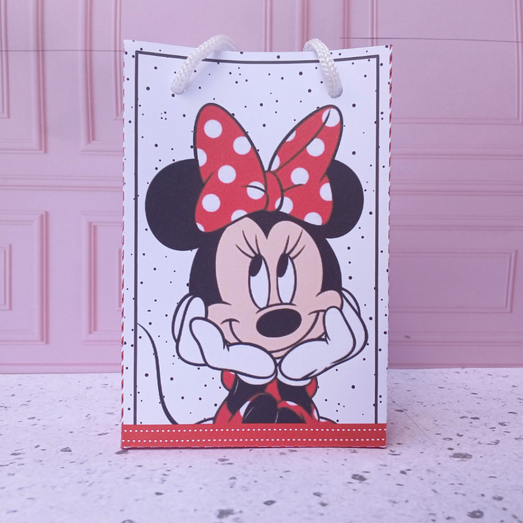 Sacolinha Surpresa Minnie Vermelha Personalizada |PEGUE E MONTE - COM ALÇA  Lembrancinhas | Festa infantil | Aniversário