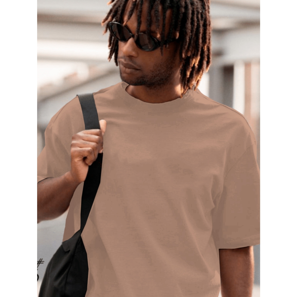 T Shirt Casual Básica Estilosa Unissex Oversized Lisa Camisa Streetwear Despojada Sem Estampa Simpl