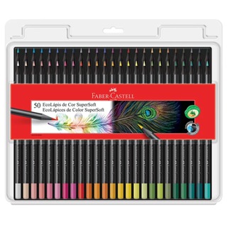 Lápis de Cor 50 Cores SuperSoft Faber Castell em Oferta na Shopee