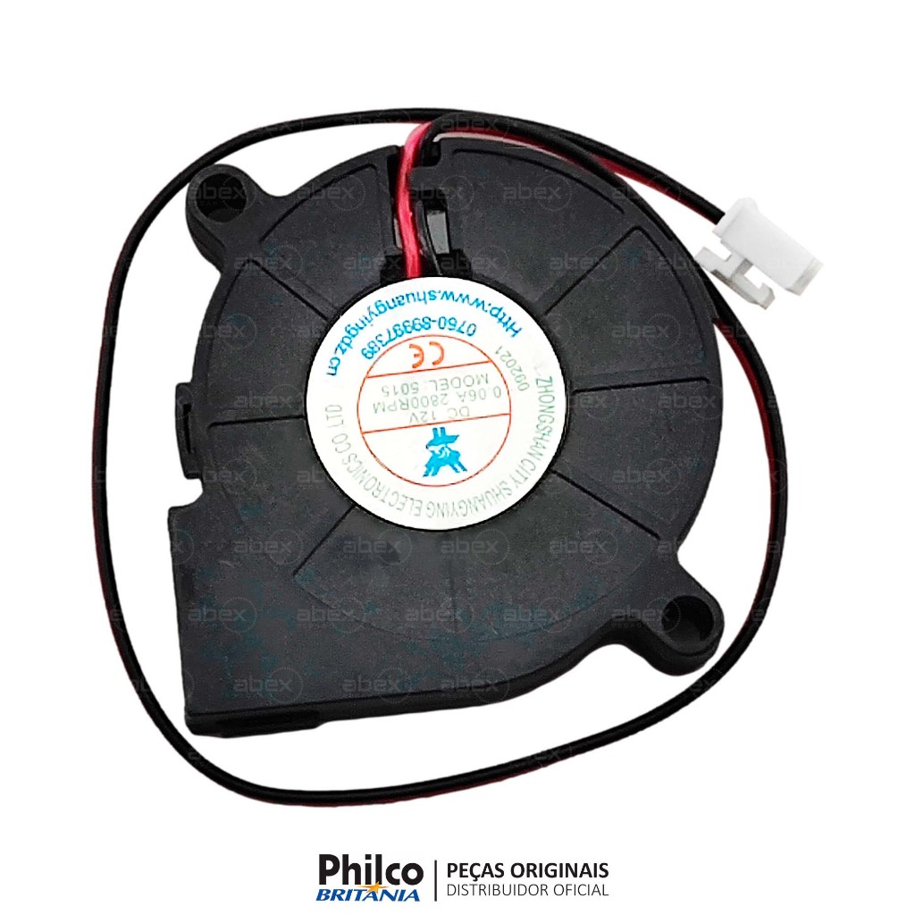 Ventoinha 12v Radial Cooler Exaustor 5015 Para Umidificador G-TECH Ventisol Multilaser e Impressoras 3D